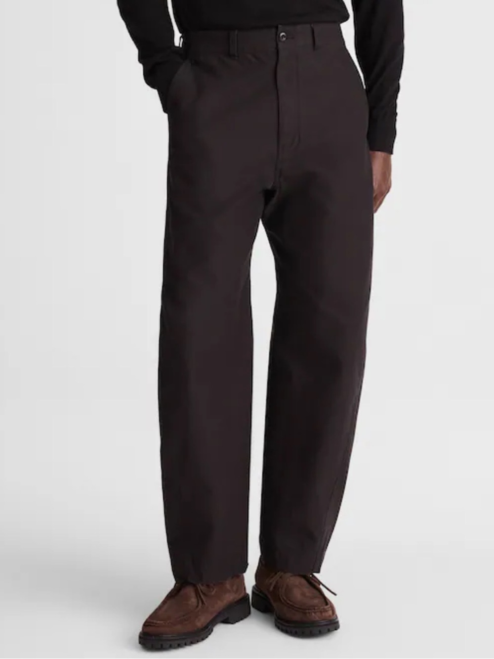 Madewell Men's The Arc Pant in Jet Black Cotton Twill Tapered NWT Size 33 x 32